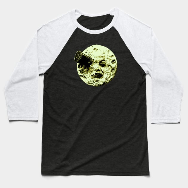 Movie Moon Man Baseball T-Shirt by Bommush Designs
